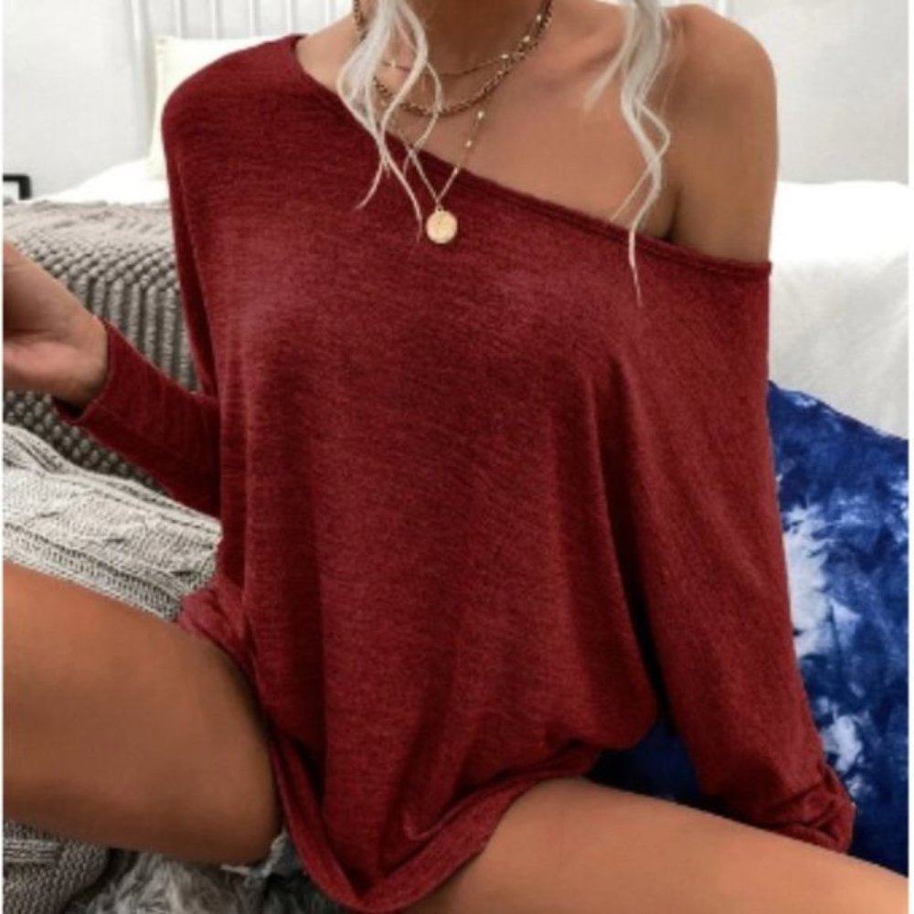 Burgundy Off the Shoulder